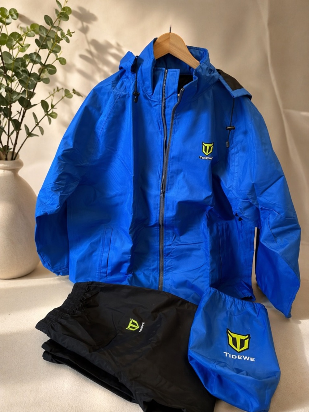 NWT TideWe Rain Suit Waterproof Breathable Lightweight 2Piece Jacket Pants XL